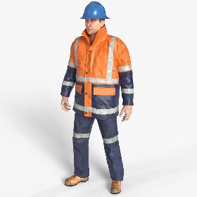 Workman Mining Safety Glen Hi Vis Jacket 3D model